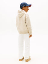 Tommy Hilfiger Boys Monotype Print Hoodie in Beige