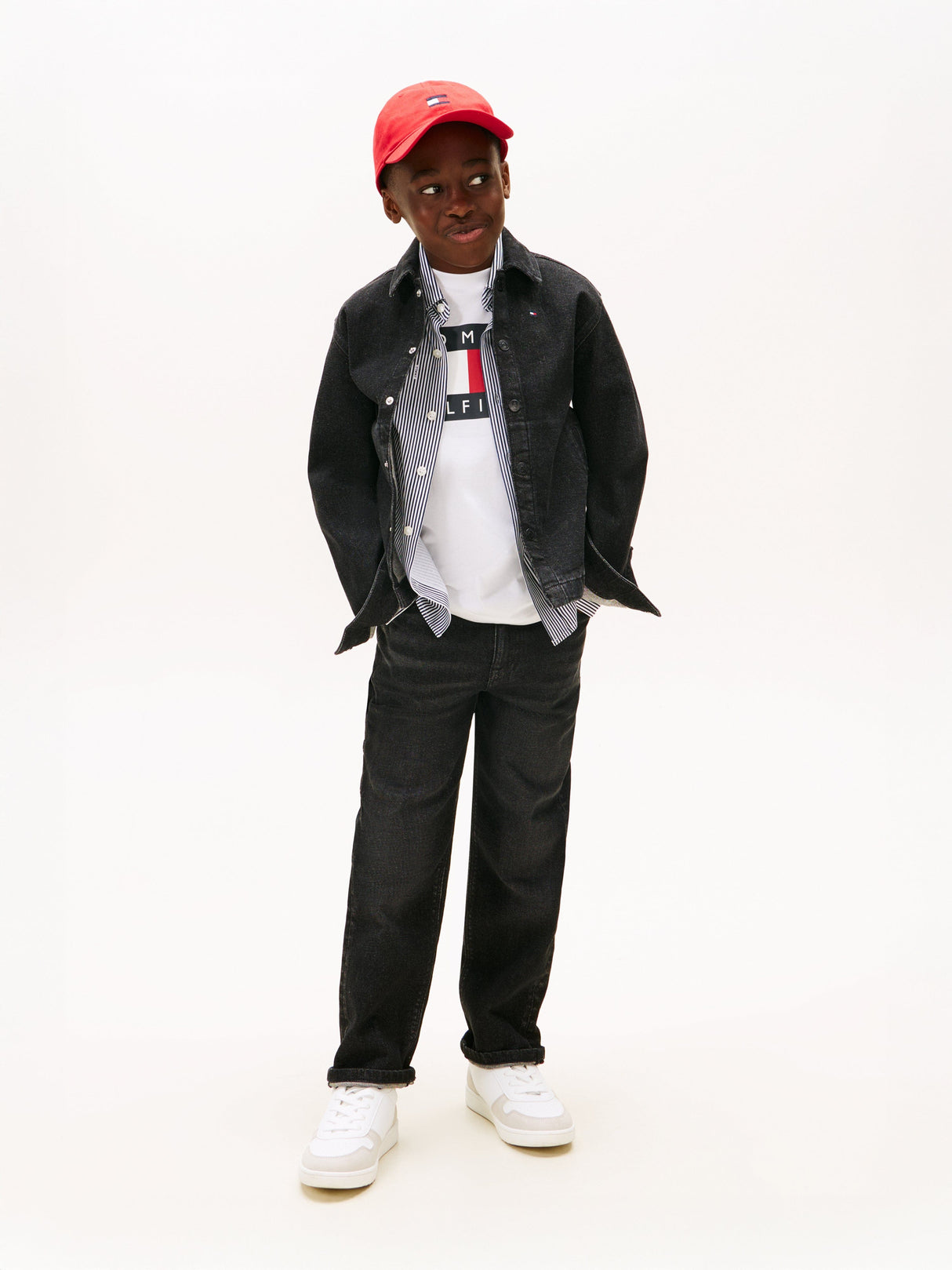 Tommy Hilfiger Boys Relaxed Worker Jeans in Black