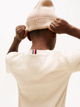 Tommy Hilfiger Boys Monotype Print Graphic T-Shirt in Beige