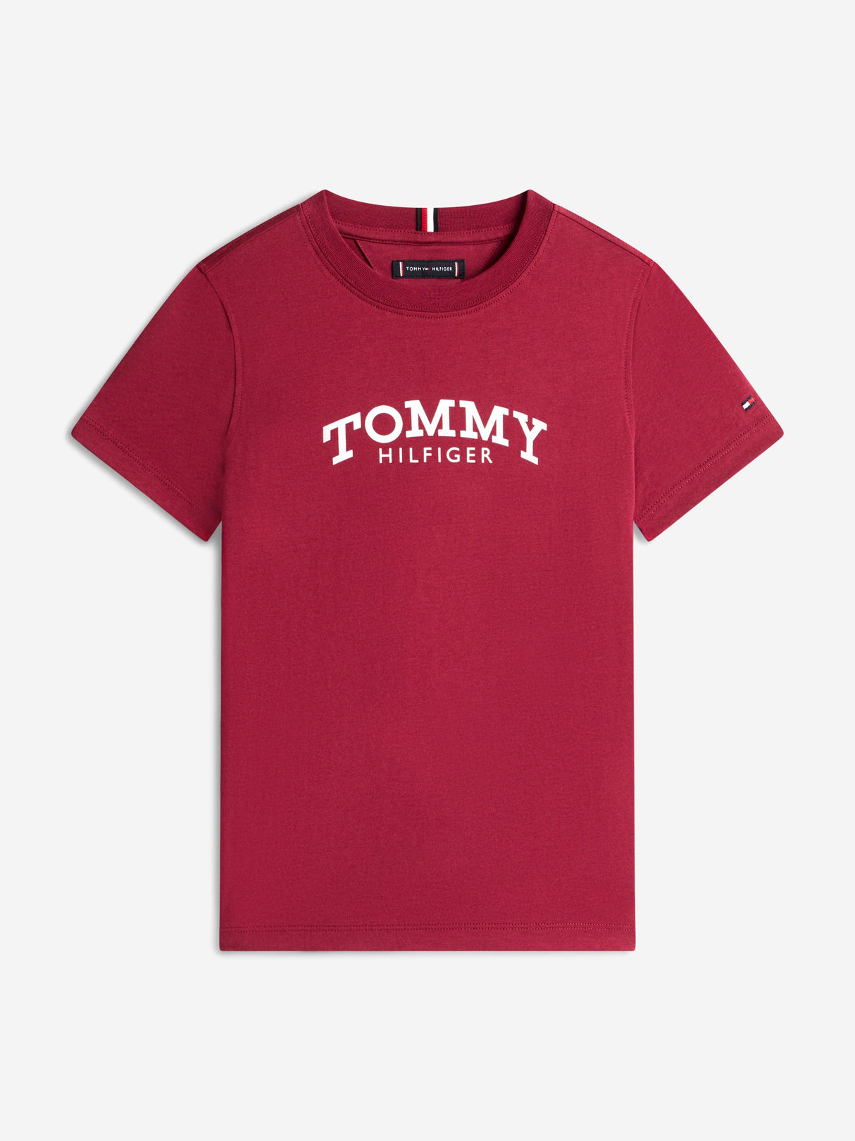 Tommy Hilfiger Boys Monotype Print Graphic T-Shirt in Red