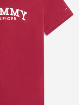 Tommy Hilfiger Boys Monotype Print Graphic T-Shirt in Red