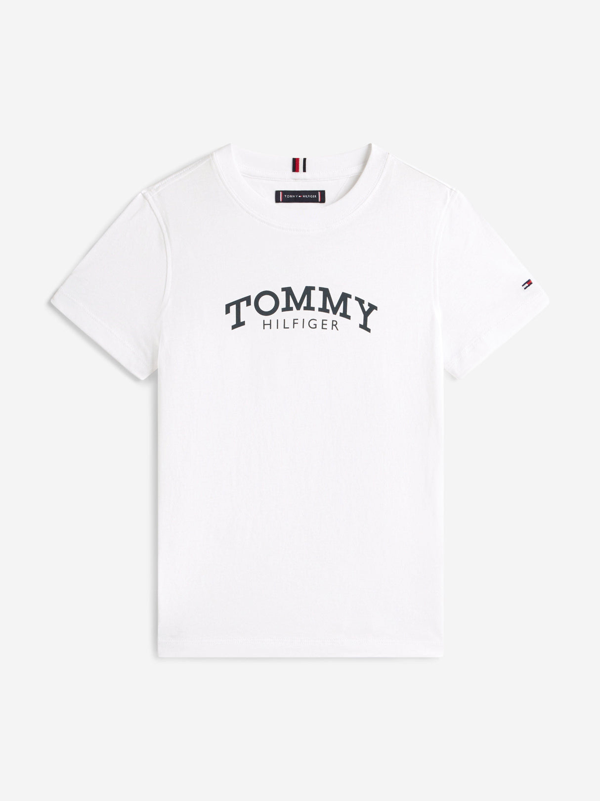 Tommy Hilfiger Boys Monotype Print Graphic T-Shirt in White