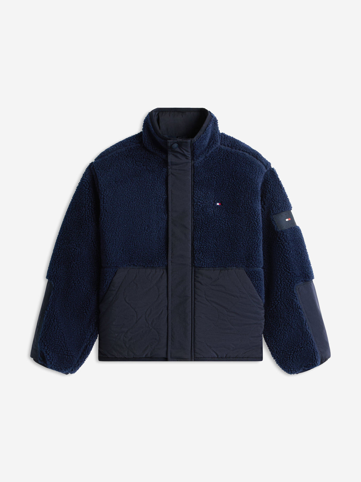 Tommy Hilfiger Boys Teddy Quilted Bomber Jacket in Navy