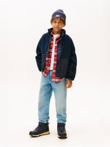 Tommy Hilfiger Boys Teddy Quilted Bomber Jacket in Navy