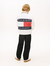 Tommy Hilfiger Boys Heritage Flag Denim Trucker Jacket in White