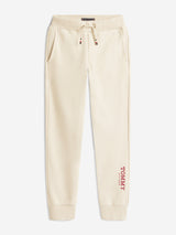 Tommy Hilfiger Boys Monotype Print Joggers in Beige