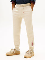 Tommy Hilfiger Boys Monotype Print Joggers in Beige