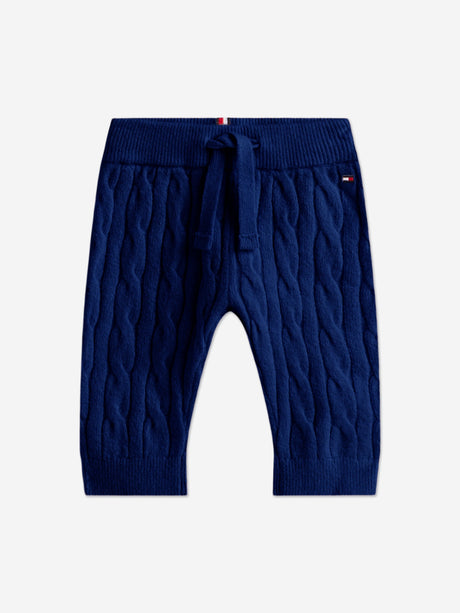 Tommy Hilfiger Baby Boys Cable Knit Trouser Gift Set in Navy