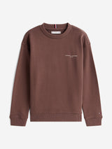 Tommy Hilfiger Kids Mini Corp Sweatshirt in Brown