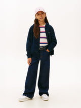 Tommy Hilfiger Kids Mini Corp Zip Up Top in Navy