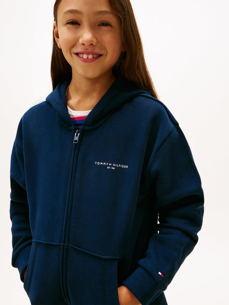 Tommy Hilfiger Kids Mini Corp Zip Up Top in Navy