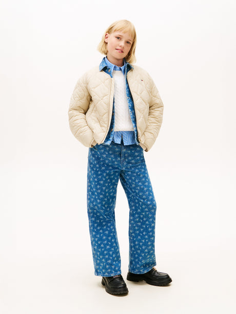 Tommy Hilfiger Girls Quilted Lightweight Jacket in Beige