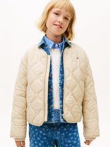 Tommy Hilfiger Girls Quilted Lightweight Jacket in Beige