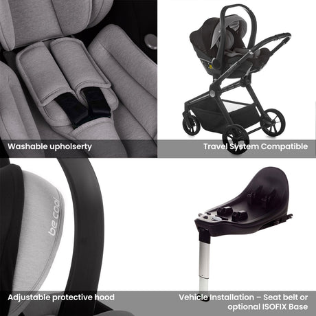 Noordi Fjordi V1 Leather 3in1 with Travel Carrier Car Seat