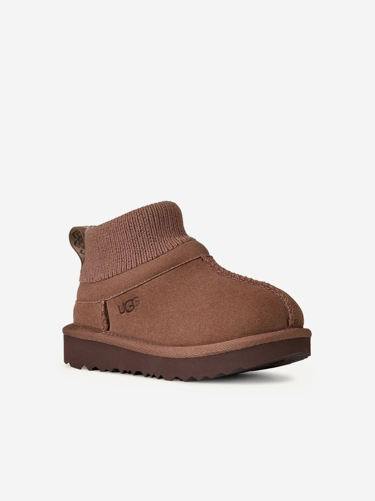 UGG Kids Classic Ultra Stretch Cuff Boots in Brown
