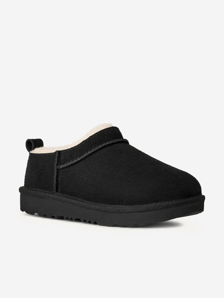 UGG Kids Classic Micro Slippers in Black