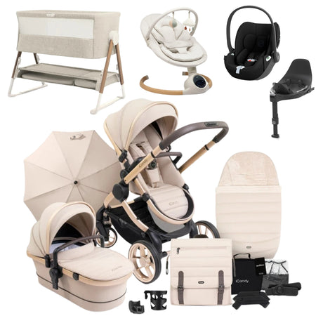 iCandy Peach 7 Luxury Bundle With Cybex Cloud T Car Seat