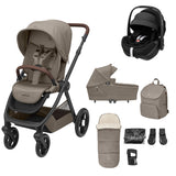 Maxi-Cosi Oxford+ Essential Travel System Bundle with Pebble 360 Pro2 - Twillic Truffle
