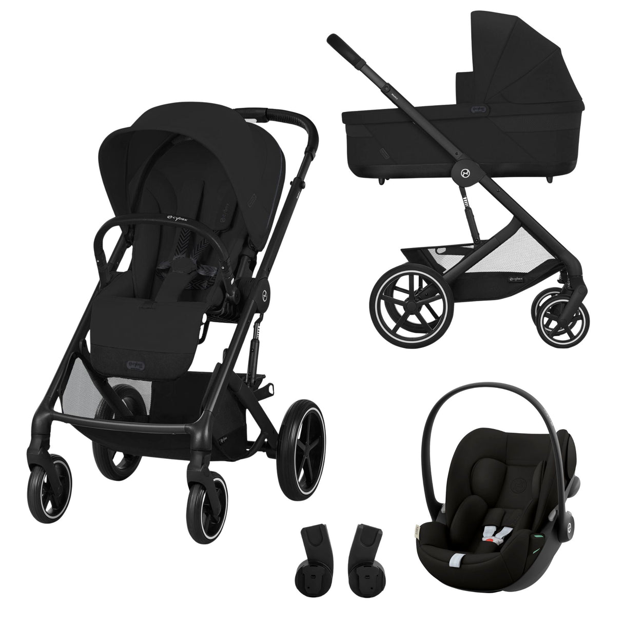 Cybex Balios S Lux Travel System with Cloud G Car Seat, Moon Black
