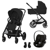 Cybex Balios S Lux Travel System with Cloud G Car Seat, Moon Black