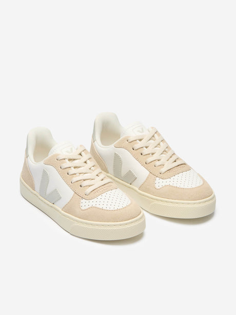Veja Kids Small V-10 Laces Trainers in White