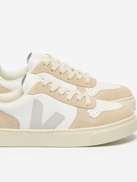 Veja Kids Small V-10 Laces Trainers in White