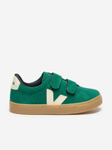 Veja Kids Suede Small Esplar Trainers in Green