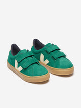 Veja Kids Suede Small Esplar Trainers in Green