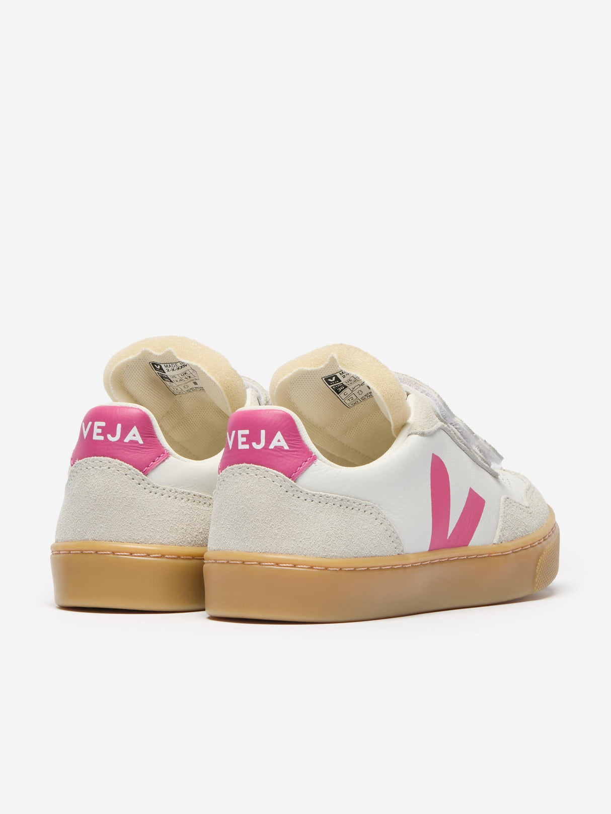 Veja Girls Leather Small V-90 Trainers in White