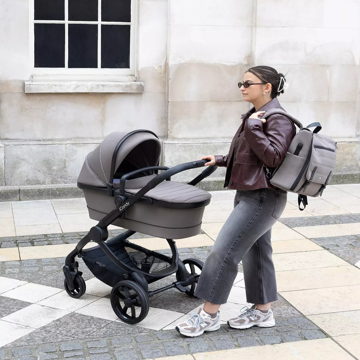 iCandy Peach 7 Complete Luxury Single to Double Pushchair & Travel System Ready Bundle, Porcini