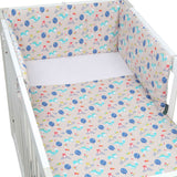 FORREST 3 Piece Reversible Cot Bed Set – Organic Cotton Baby Bedding - Woody