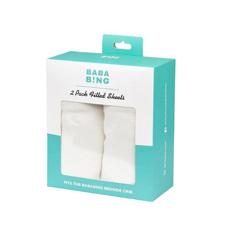 Bababing Universal 2 Pack Fitted Sheets – White