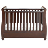 Babymore Eva Sleigh Cot Bed Dropside with Drawer