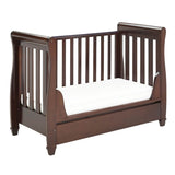 Babymore Eva Sleigh Cot Bed Dropside with Drawer