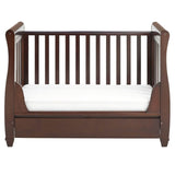 Babymore Eva Sleigh Cot Bed Dropside with Drawer