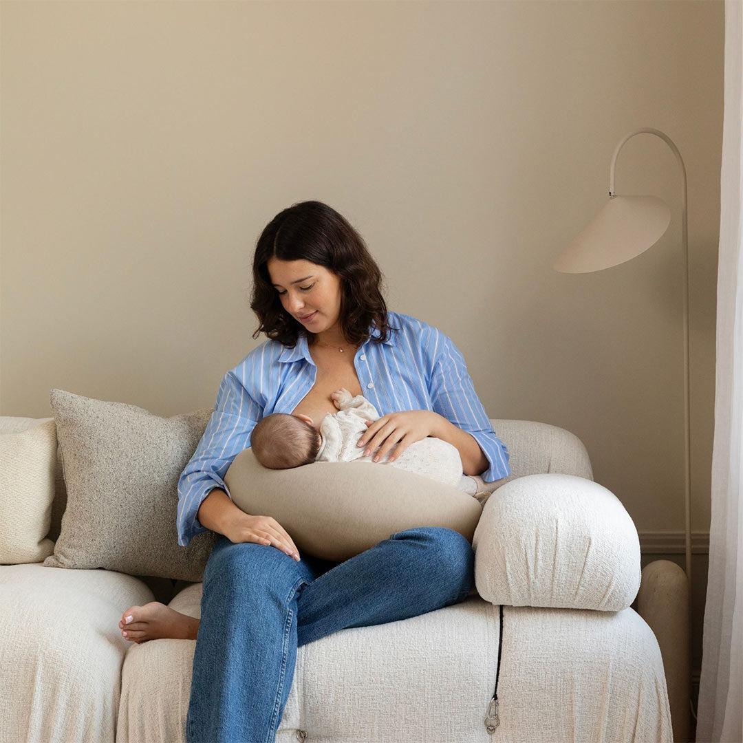bbhugme Adjustable Nursing & Breastfeeding Pillow - Blue Melange