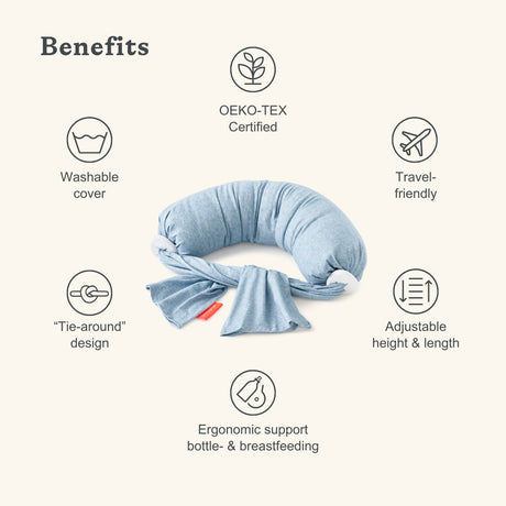 bbhugme Nursing Pillow Replacement Cover - Seashell Beige