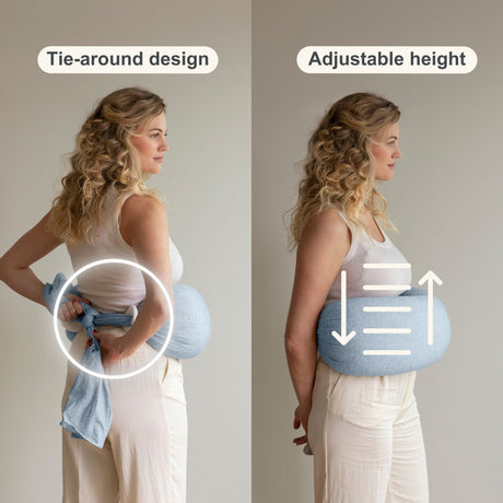 bbhugme Adjustable Nursing & Breastfeeding Pillow - Blue Melange