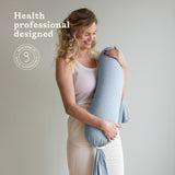 bbhugme Adjustable Nursing & Breastfeeding Pillow - Blue Melange