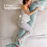 bbhugme Adjustable Pregnancy Pillow with Body Support - Eucalyptus