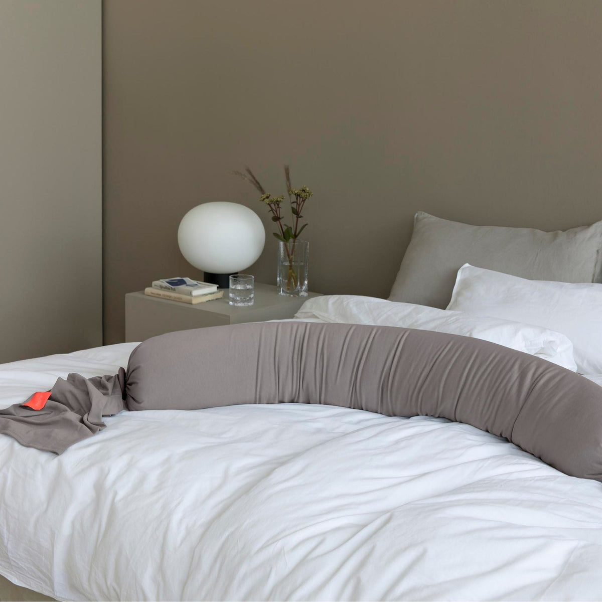 bbhugme Adjustable Pregnancy Pillow with Body Support - Stone Grey Pebbles
