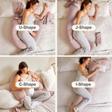 bbhugme Adjustable Pregnancy Pillow with Body Support - Dusty Pink