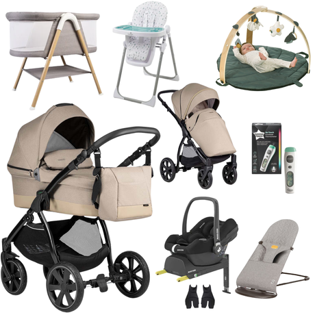 Noordi Sole Go 3in1 + Maxi Cosi Cabriofix + Isofix Base, Essential Bundle