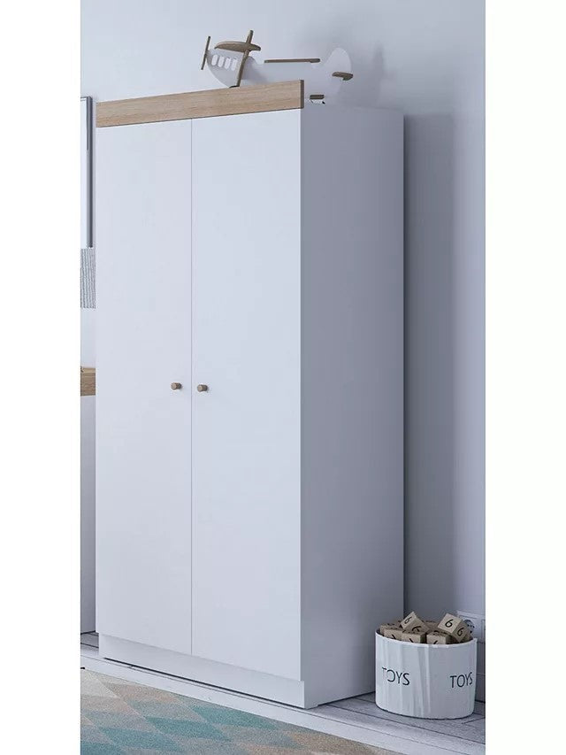 Little Acorns - Burlington Wardrobe White/Oak