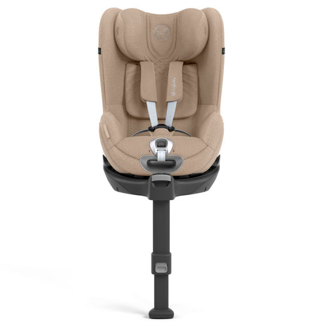 Cybex Sirona T i-Size 360 Rotating Car Seat 45-105cm, 0-4 Years, Cozy Beige (Plus) with Canopy