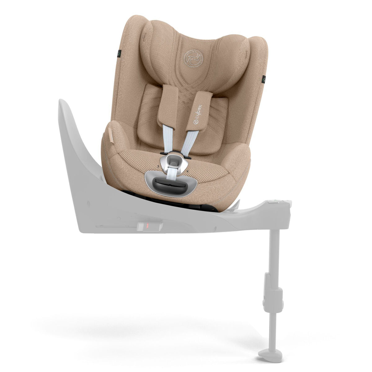 Cybex Sirona T i-Size 360 Rotating Car Seat 45-105cm, 0-4 Years, Cozy Beige (Plus) with Canopy