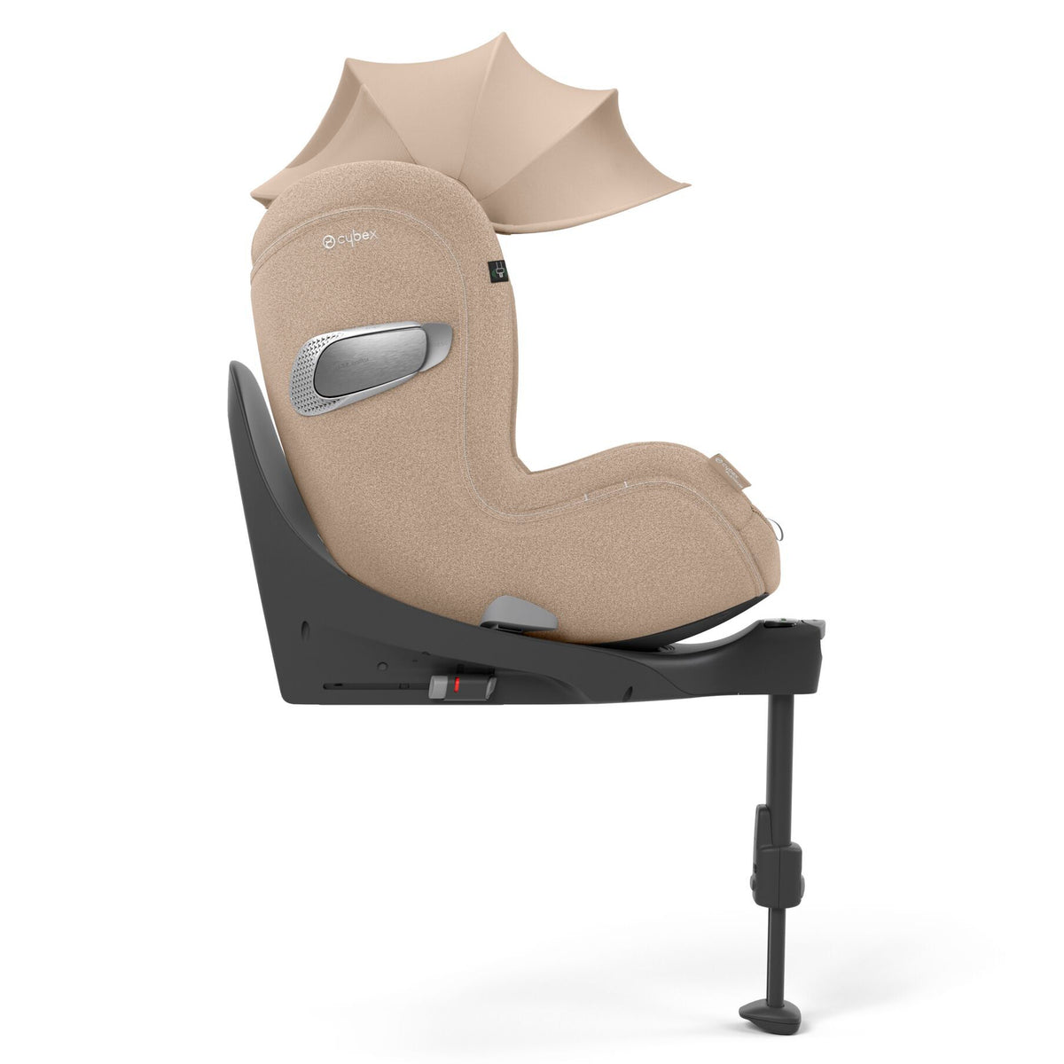 Cybex Sirona T i-Size 360 Rotating Car Seat 45-105cm, 0-4 Years, Cozy Beige (Plus) with Canopy