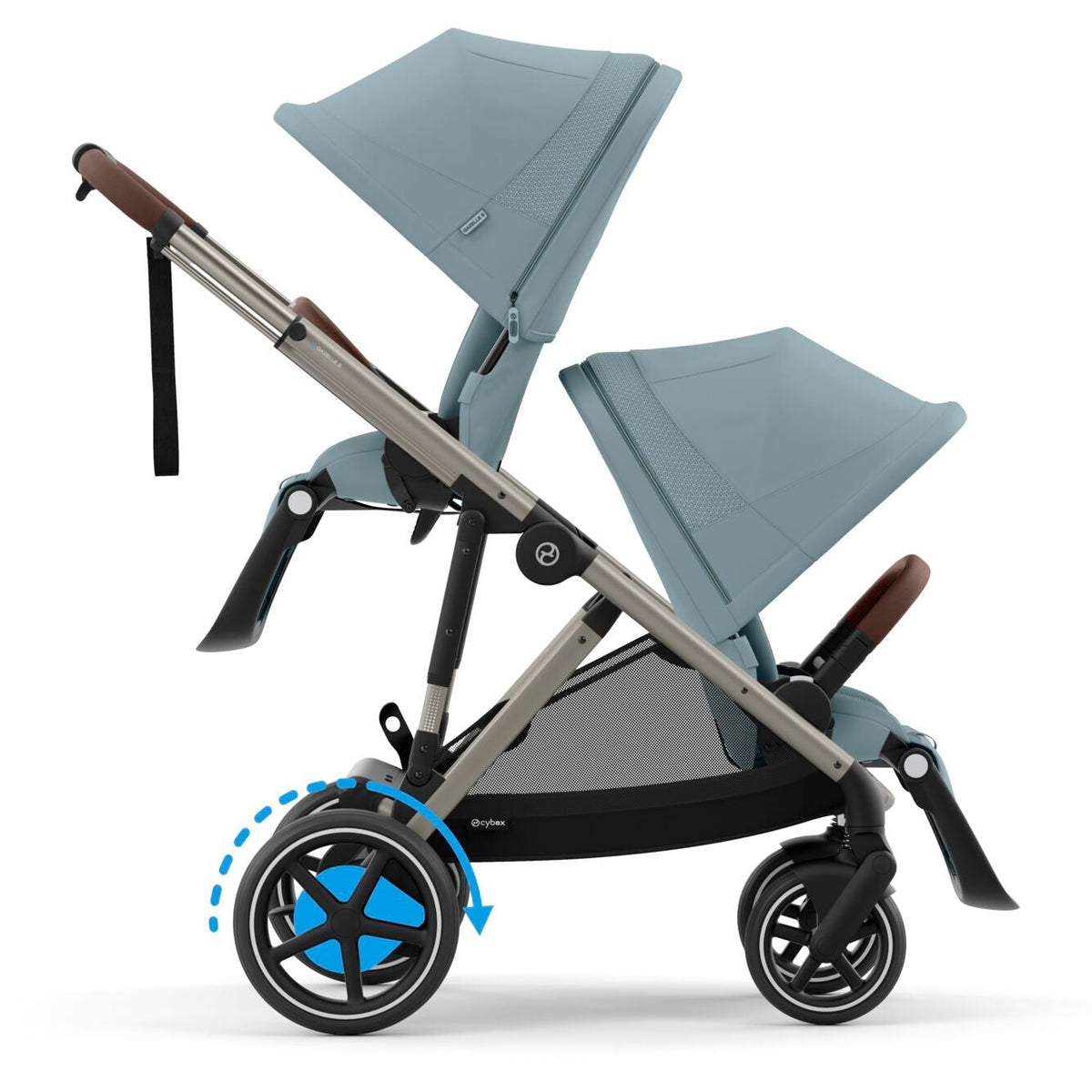 Cybex e-Gazelle S Electric Twin Pushchair with Optional Carrycots