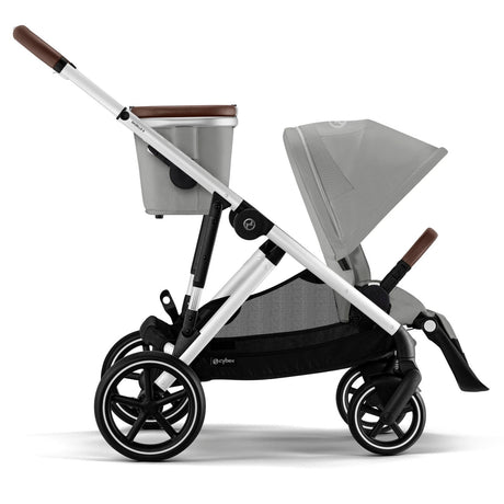 CYBEX Gazelle S Single to Double Pushchair - Silver Stone Grey/mid grey
