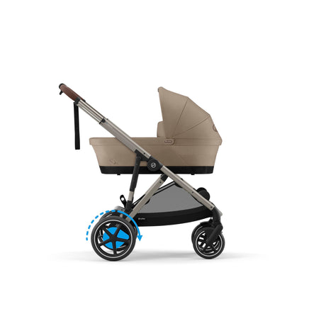 Cybex e-Gazelle S Electric Single to Double Pushchair - Taupe Almond Beige/beige